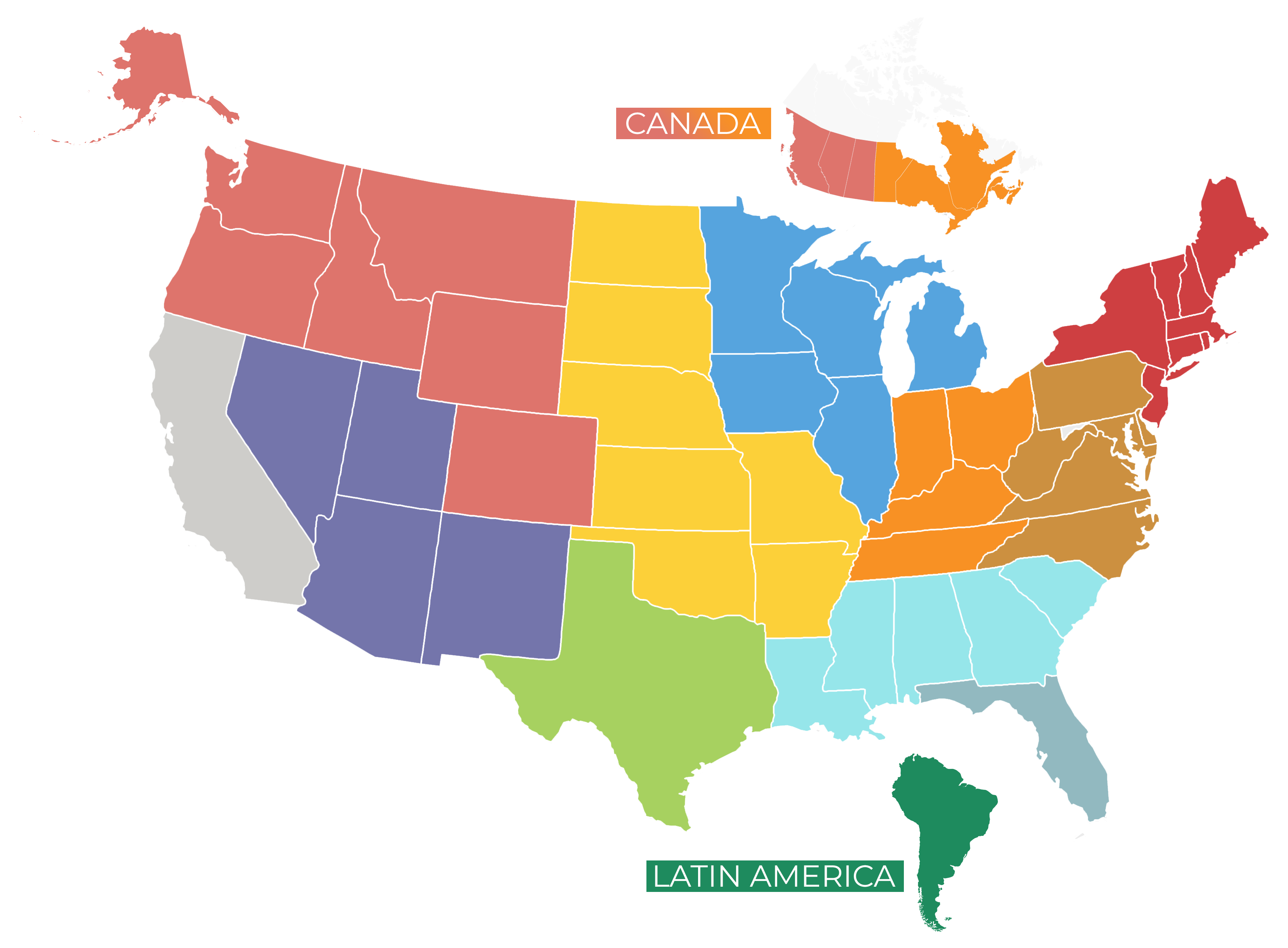 west star regional sales map